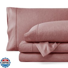 Bare Home Twin Sheet Set - 1800 Ultra-Soft Microfiber Double Brushed - Deep P