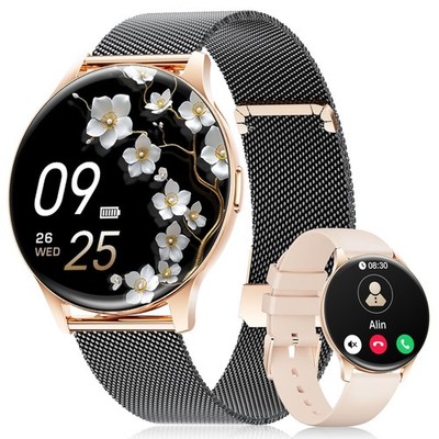 2026 Smartwatch Damen mit Telefonfunktion/IP68 Wasserdicht, 1,43'' Amoled Tou...