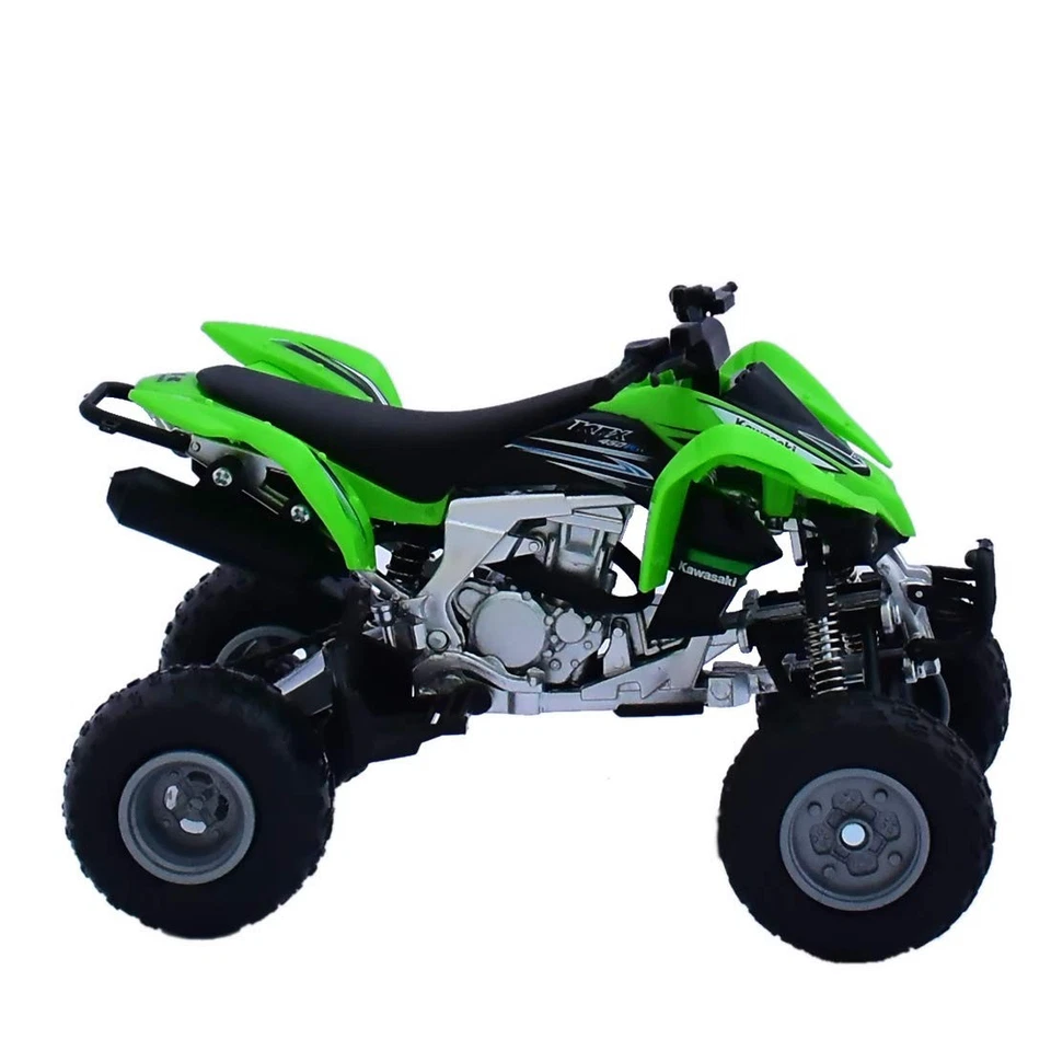 Réplica de pantalla Kawasaki KFX 450R ATV verde fundido a presión modelo 1 escala 12 Foto 4 de 4
