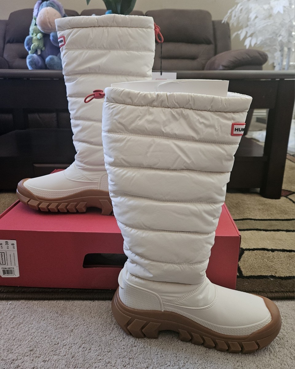 Hunter Women's Boots Intrepid Tall Snow Quilted Willow Gum