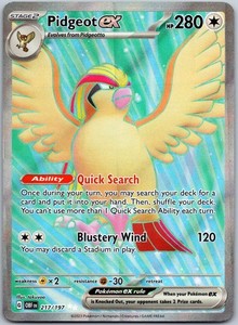 Pidgeot ex 217/197 Obsidian Flames