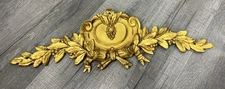 Pediment Antique French Metal Gilt Laurel Decoration LOT 4167