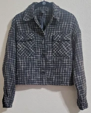 NEW Christian Siriano Suit Jacket Dress Coat Blazer XS Small Black Cropped