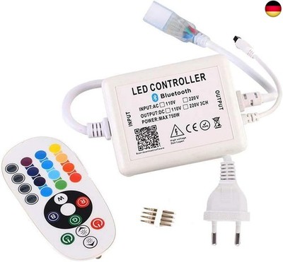 GreenSun LED Lighting Bluetooth Controller für Led Streifen, 24 Tasten Remote 