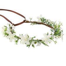 Lightweight Handmade Floral Headpiece - White Flower Crown for Special Occasions
