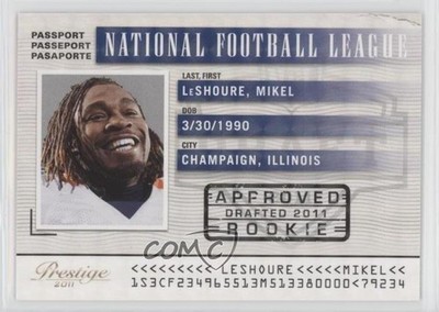 2011 Panini Prestige NFL Passport Holokote /100 Mikel Leshoure #26 Rookie RC 0q3