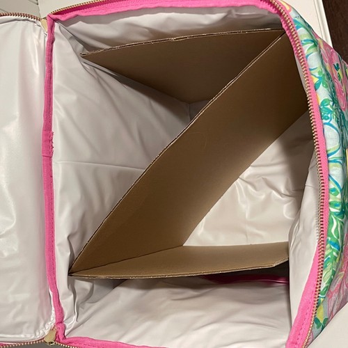 Portavivande/Vino Isolato Lilly Pulitzer Raffreddatore Fruttato Rosa Fenicottero/Acqua Nuovo con etichette - Foto 8 di 8