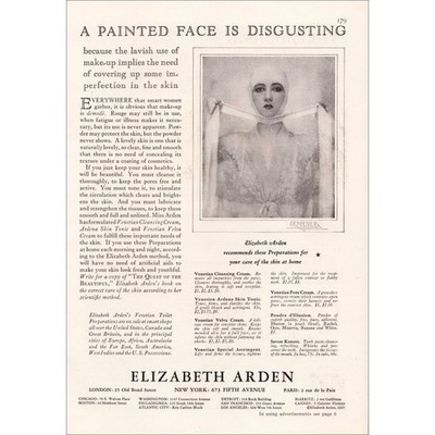 1927 Elizabeth Arden Beauty Supplies Original Vintage Print Ad