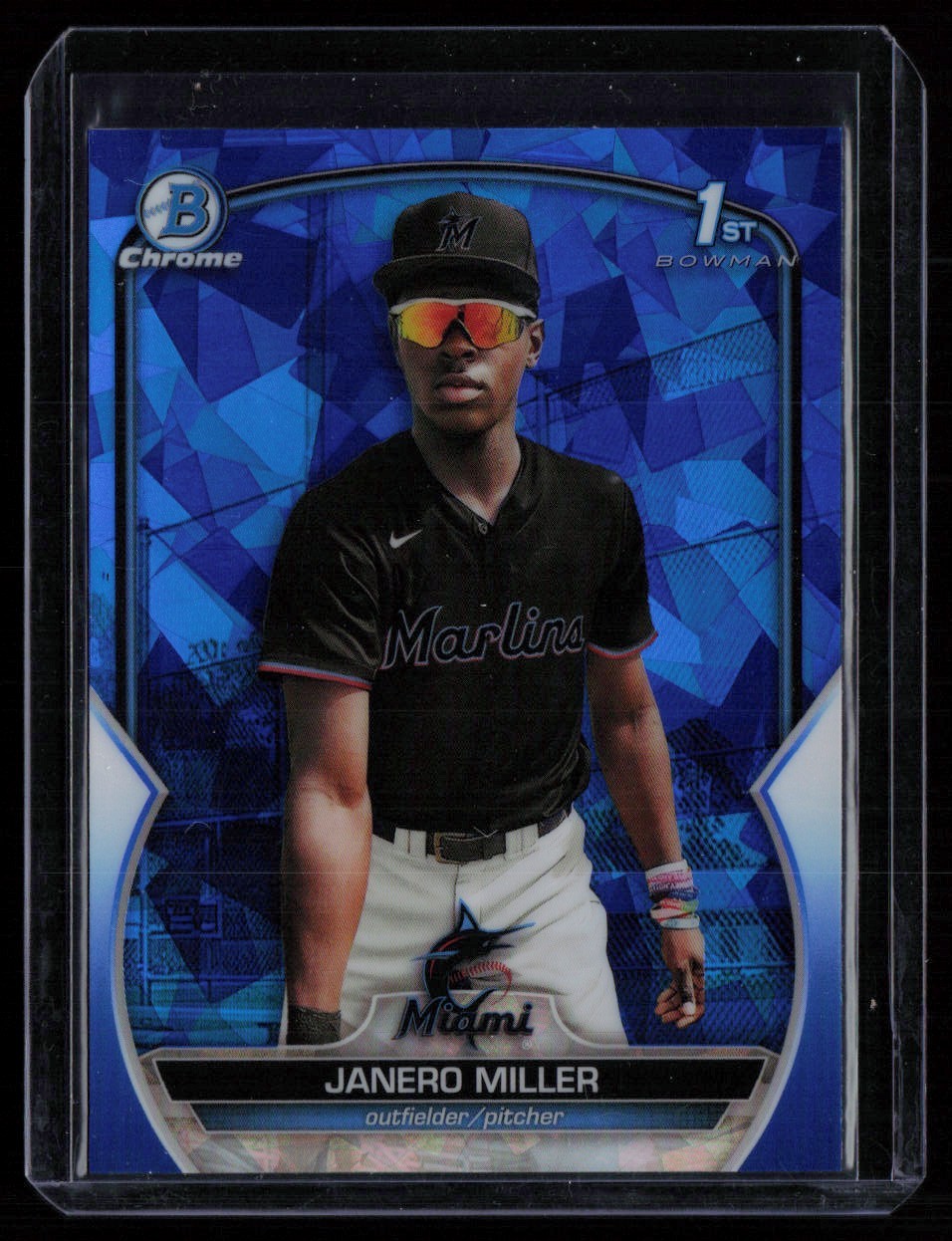 JANERO MILLER 2023 BOWMAN CHROME SAPPHIRE 1ST BOWMAN MIAMI MARLINS #BCP-184