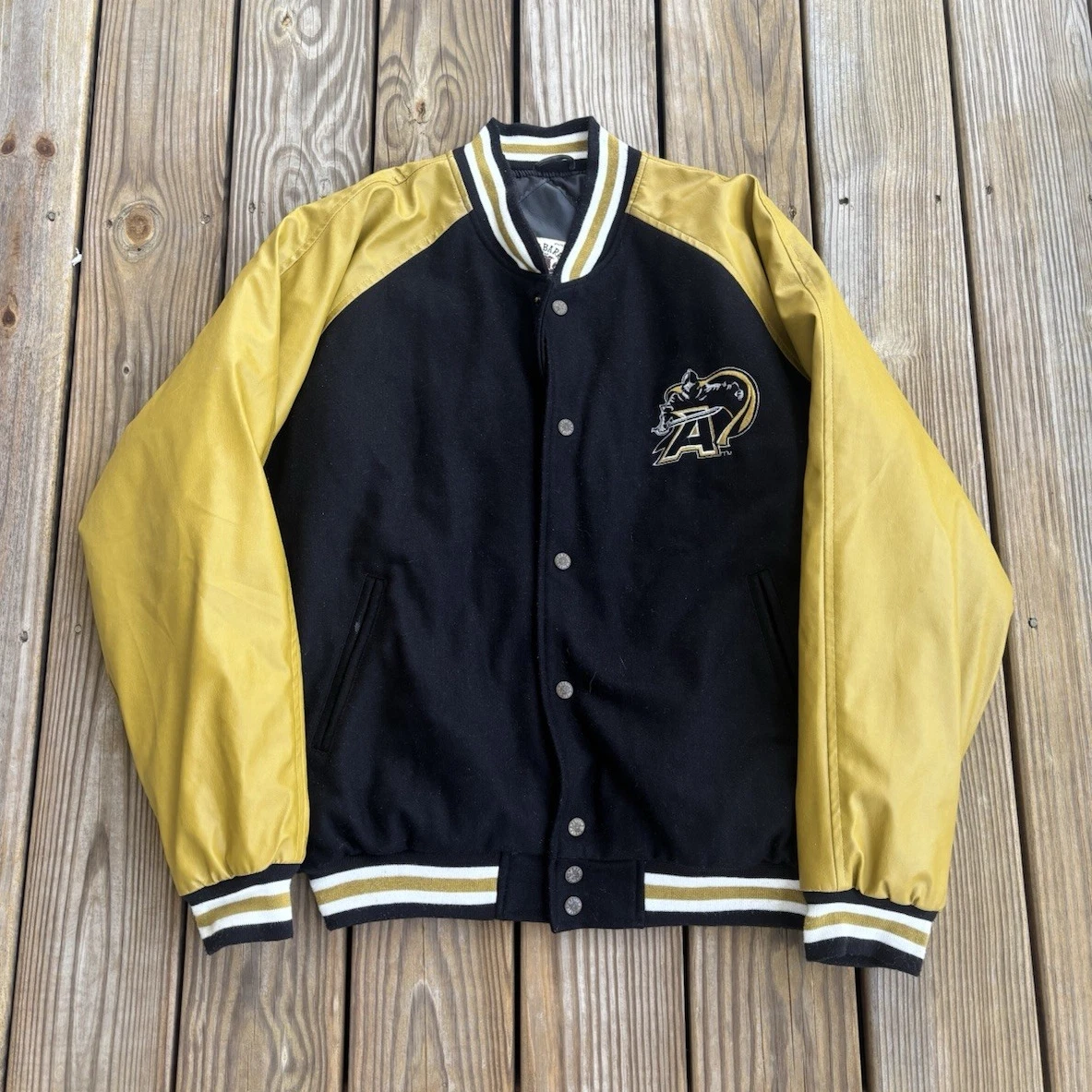 Black Yellow Varsity Jacket for sale | eBay
