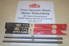 1941 Packard Model 160 & 180 NOS Trico Wiper Blades Shiny OE for Vacuum System