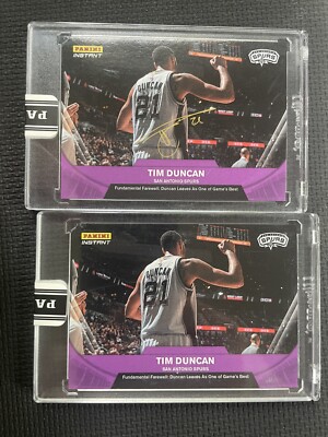 2016-17 PANINI INSTANT #2 TIM DUNCAN RETIREMENT 1/10 2/10 W/ Facsimile Autograph