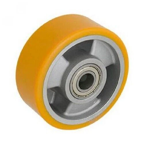 4x Schwerlastrolle Transportrolle Rad 80 100 125 Polyurethan Lenkrolle Bremse - Bild 2 von 3