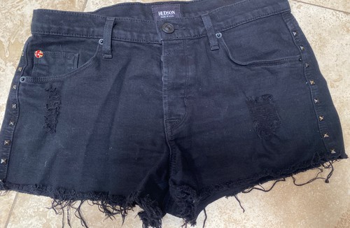 Hudson Black Distressed Studded 