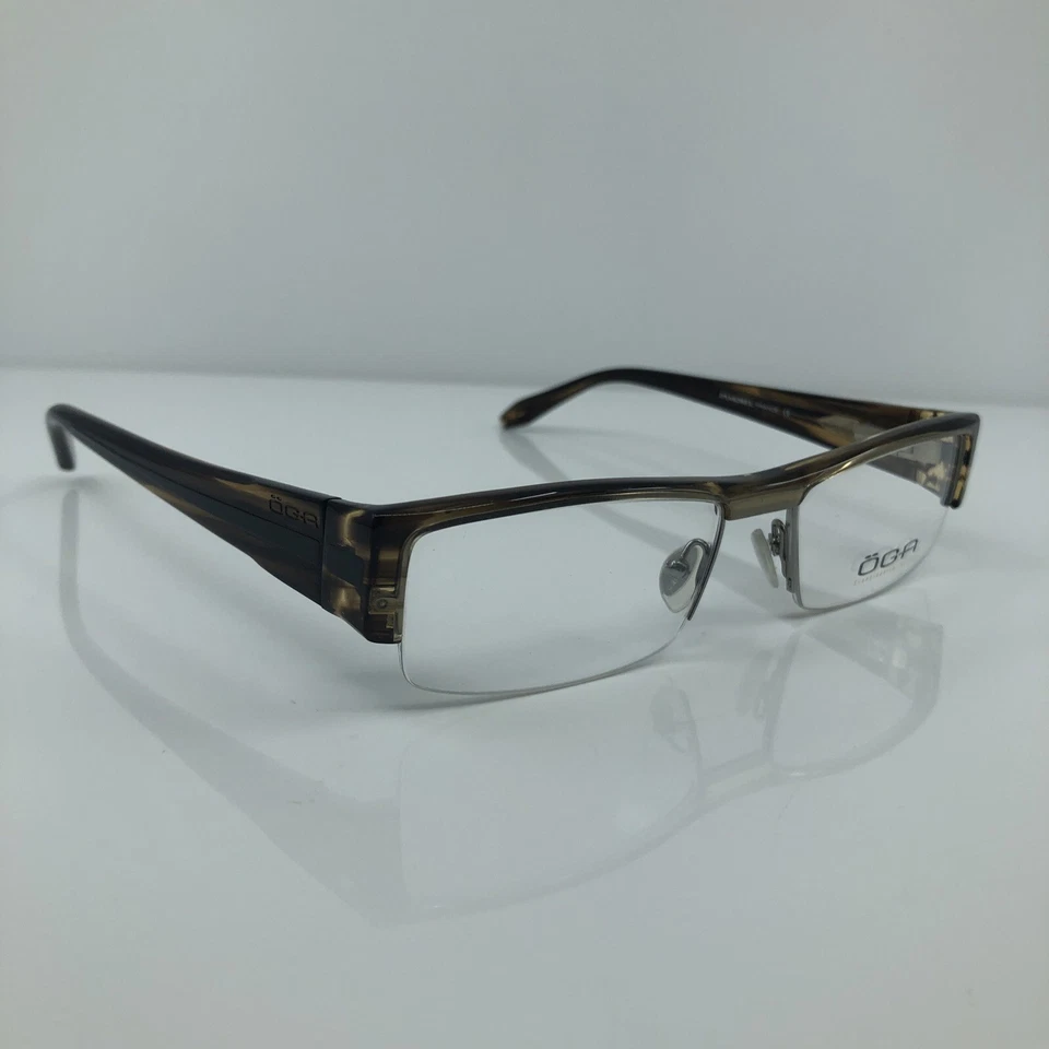 Nuevas gafas OGA 63580 monturas Rx C. BN021 marrón tamaño: 53-17 mm hechas en Francia Foto 4 de 4