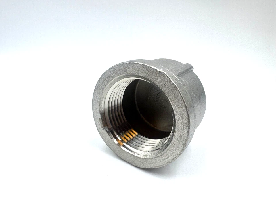 TAPA DE EXTREMO DE ACERO INOXIDABLE 1" TUBO NPT RESISTENTE EC-100 Foto 3 de 3