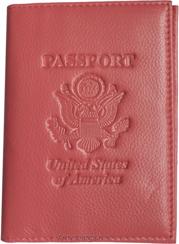passport case new leather passport cover red wallet credit card case ID holder - Picture 8 of 12
