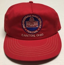 Vtg Pro Football Hall of Fame Festival Hat Canton Ohio OH NFL HOF USA Union Made