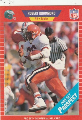 FREE SHIPPING-MINT-1989 Pro Set #534 Robert Drummond Philadelphia Eagles ROOKIE