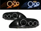 SC-seires SC300/SC400 Z30 MK1 92-00 2D Guide LED Halo Headlight BK for LEXUS LHD