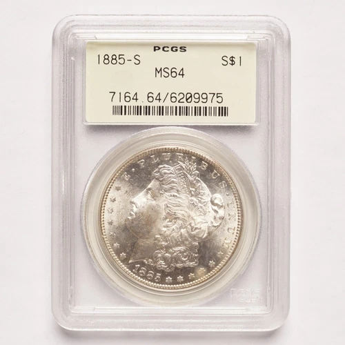 1885-S Morgan Silver Dollar PCGS MS64
