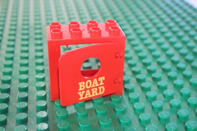 VINTAGE Lego Duplo RED BOAT YARD Window 2x4 CIRCLE ROUND Frame Pane Door