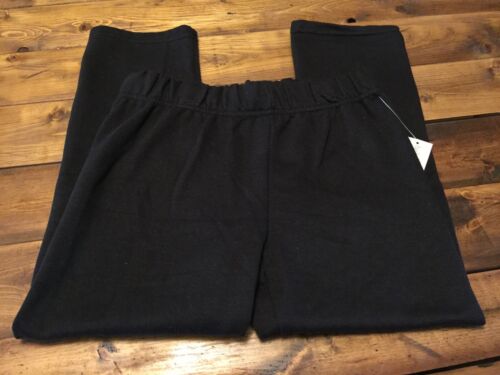 NEW Girls Size Small 6-6X Black Sweatpants Winter Solid Plain Long Athletic  Pant