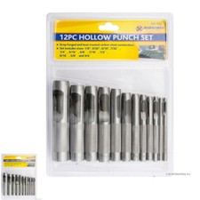 NEW 12PC HOLLOW PUNCH SET 3-19MM CUTTING HOLE CUTTER WOOD STEEL LEATHER METAL