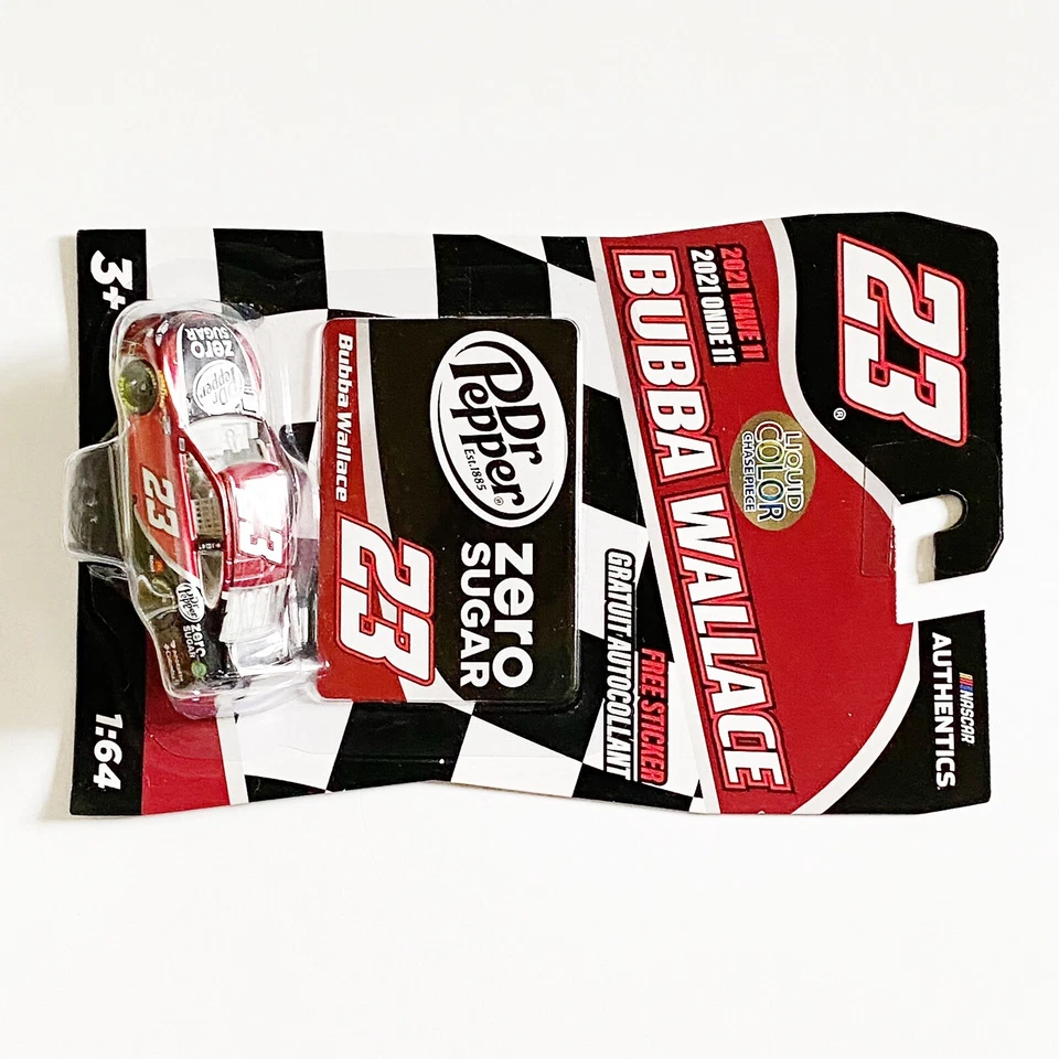 NASCAR Authentics 2021 Bubba Wallace #23 pieza de persecución de color líquido onda 11 Foto 4 de 4