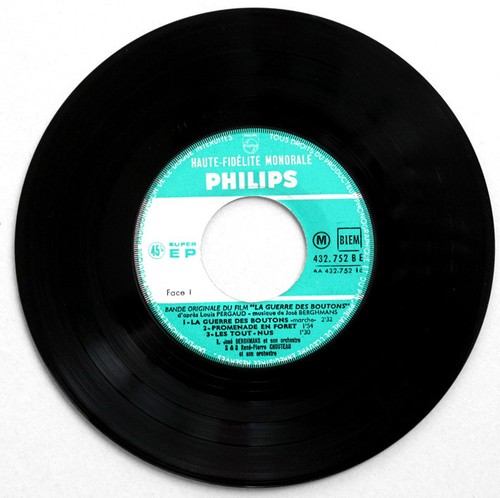 BERGHMANS La Guerre des boutons french 1962 OST philips 432752 BE EP +languette - Picture 2 of 2