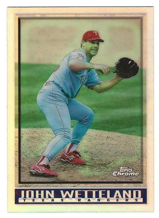 1998 Topps Chrome Refractor #329 John Wetteland Texas Rangers BV$5