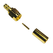 132195 Connector SMA PL 0Hz to 12.4GHz 50Ohm Crimp ST Cable Mount Gold