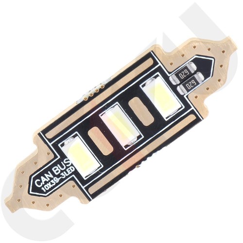 2PC 5730-3-SMD Festoon Interior LED Light Bulb Super White 39mm Dome Trunk Lamp - Picture 4 of 10