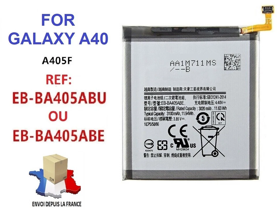 Batterie pour Samsung Galaxy A40 (SM-A405F) EB-BA405ABE ABU Battery Akku - Photo 1/1