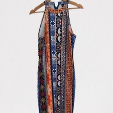 Multicolored Summer Dress Size Large. Pre-loved in Good Condition