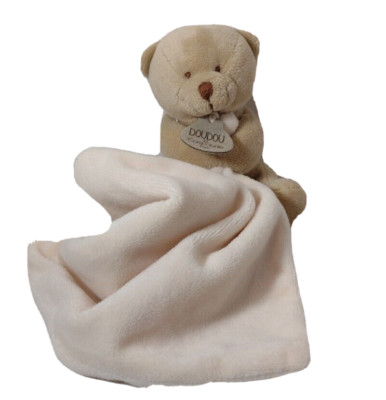 Doudou et Compagnie Paris Tan Bear Cub Plush 4'' Lovey Security Blanket