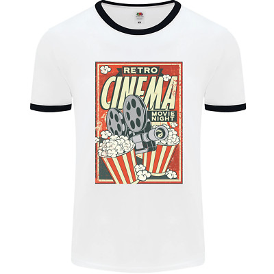 Retro Cinema Movie Night Films & TV Mens Ringer T-Shirt