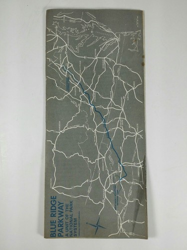 Vintage 1976 Blue Ridge Parkway North Carolina Virginia Travel Brochure Map - 第 2/12 張圖片