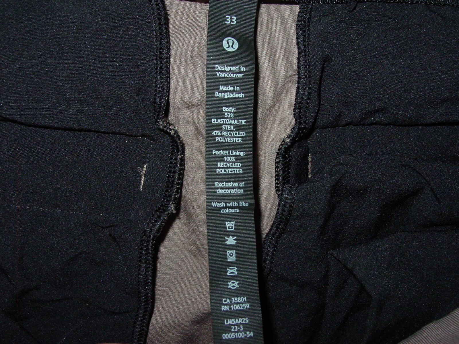 Mens Lululemon Pants Solid Brown Lightweight Stra… - image 4