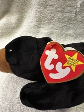Ty Beanie Babies “Blackie” 1993 Tush Tag- July 15, 1994 Swing Tag-PE Pellets