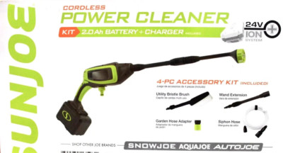 New Sun Joe 24V-PP350-LTE-P1 24V IONMAX Power Cleaner Kit