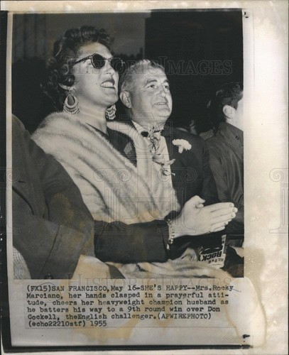 1955 Press Photo Rocky Marciano Barbara Marciano - dfpb27727