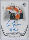 21-22 CAM YORK RC AUTO 36/999 /50 SP AUTHENTIC FW ROOKIE AUTOGRAPH #106 FLYERS