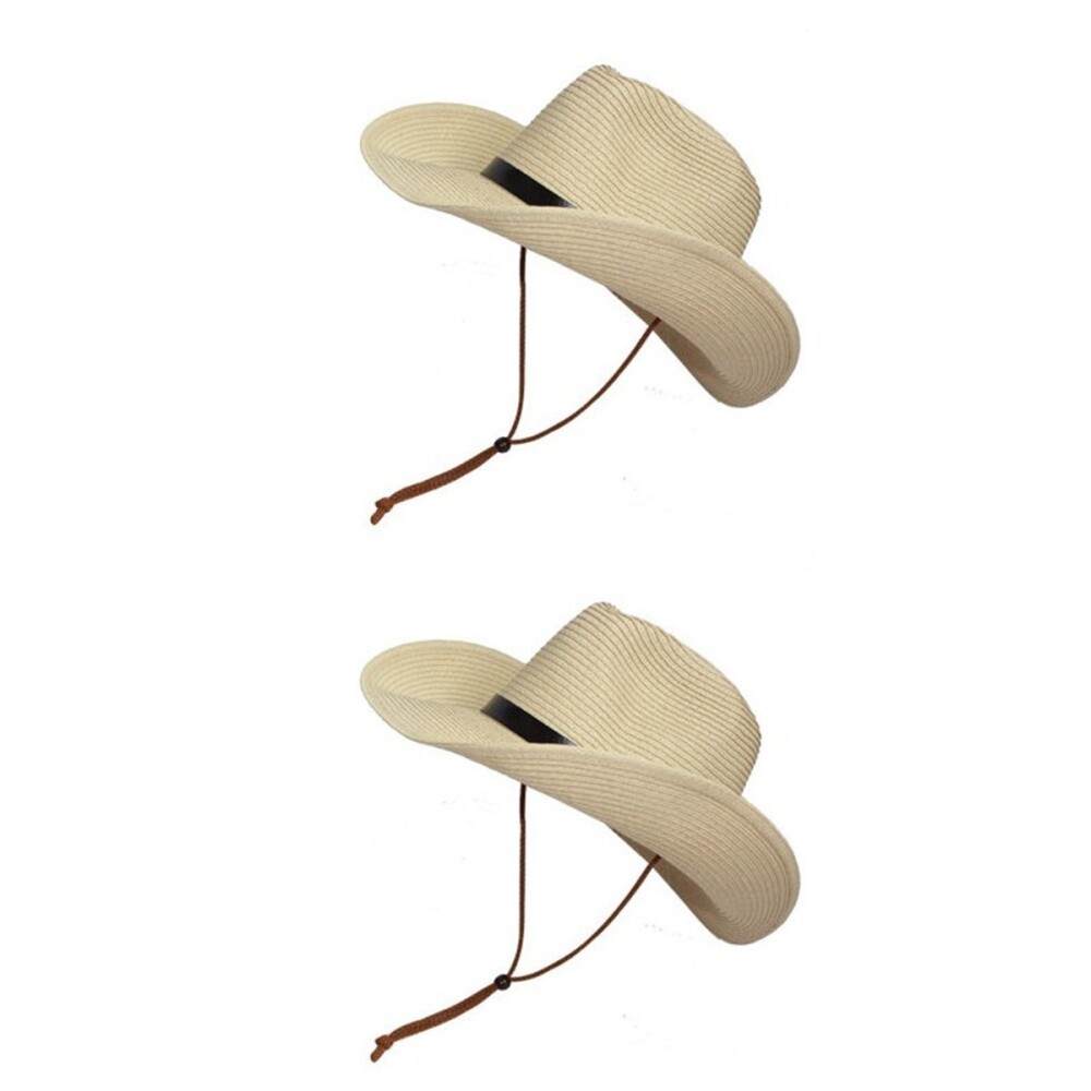 Cappello Di Pagia Uomo Tesa Larga - Pieghevole, Leggero, Protezione Solare Per Spiaggia Ed Estate