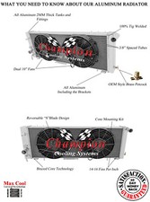 Kr Champion 2 Row Radiator W 2 10 Fans For 1984 - 1990 Jeep Cherokee Ec078