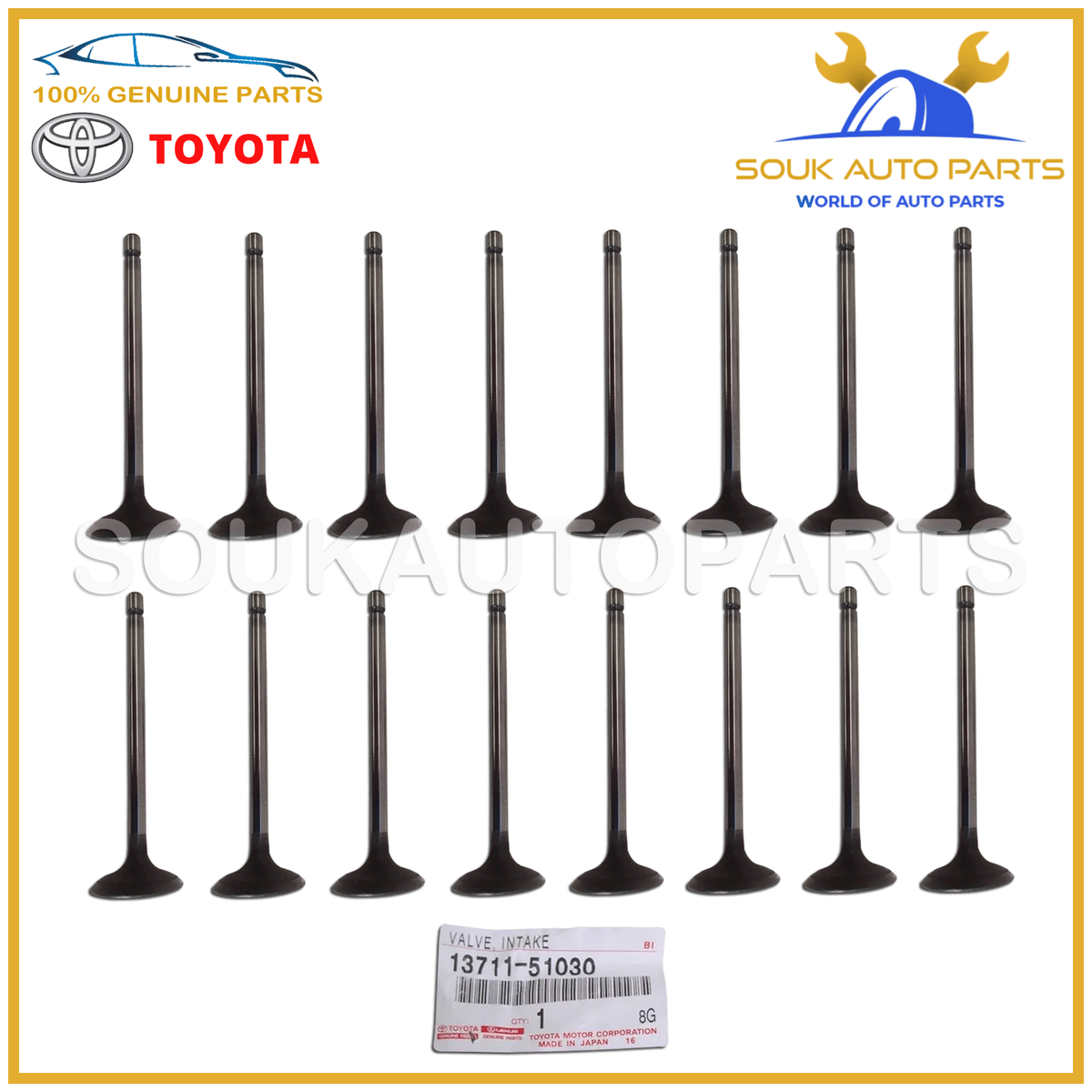 13711-51030 Genuine Toyota 1VD-FTV V8 INTAKE VALVE SET (16Pcs