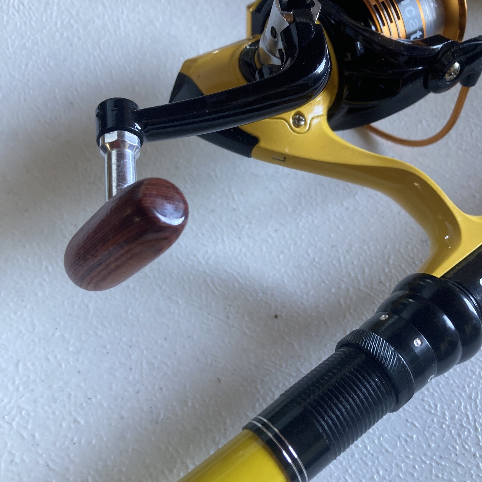 Richcat Fishing Pole WA5000 Travel Rod Reel Extendable Freshwater Yellow Black