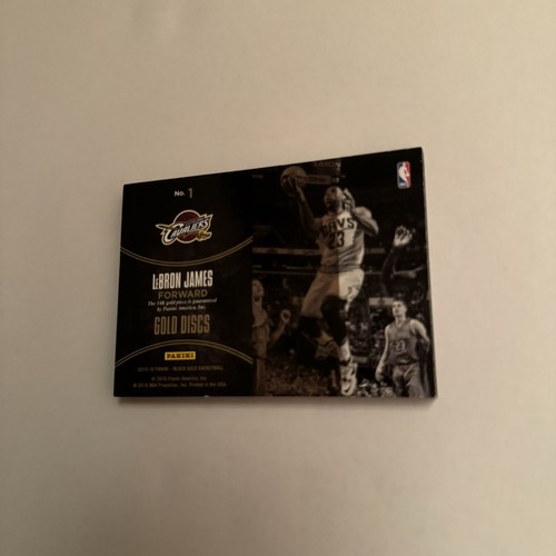 Lebron James 2015-16 Panini Black Gold Gold Discs Piece Of 14k Gold /20 - Picture 2 of 2