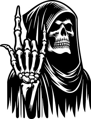 Grim Reaper  Image   Quality Vinyl Decal Sticker 43 different colors available