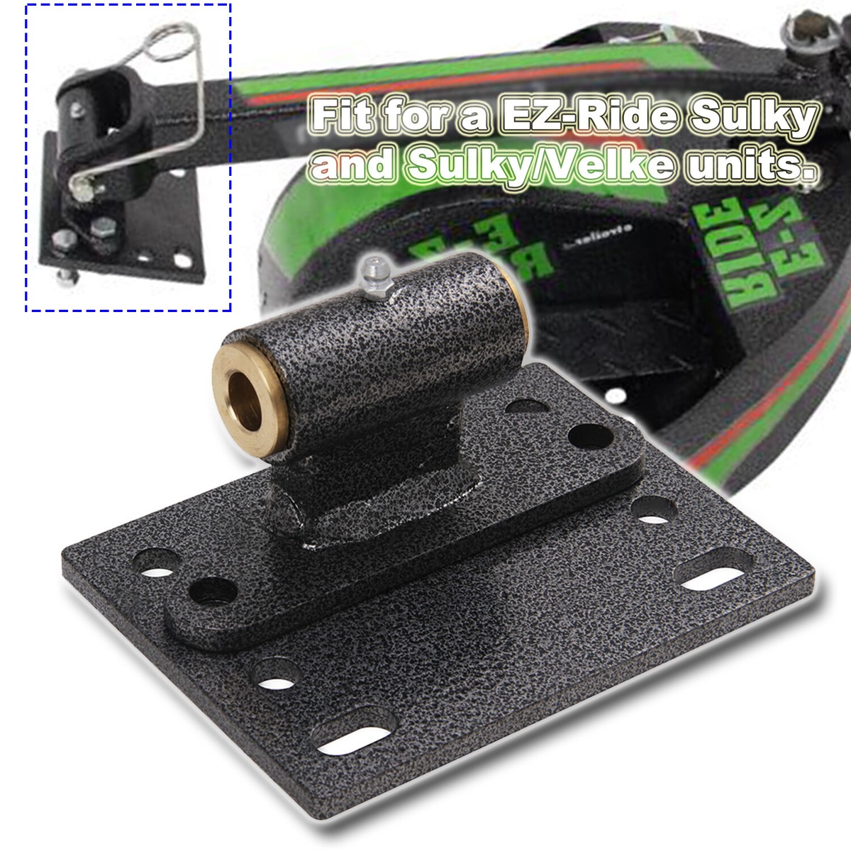 Mower Hitch & Mounting Plate Fit for EZ-Ride Sulky and Sulky